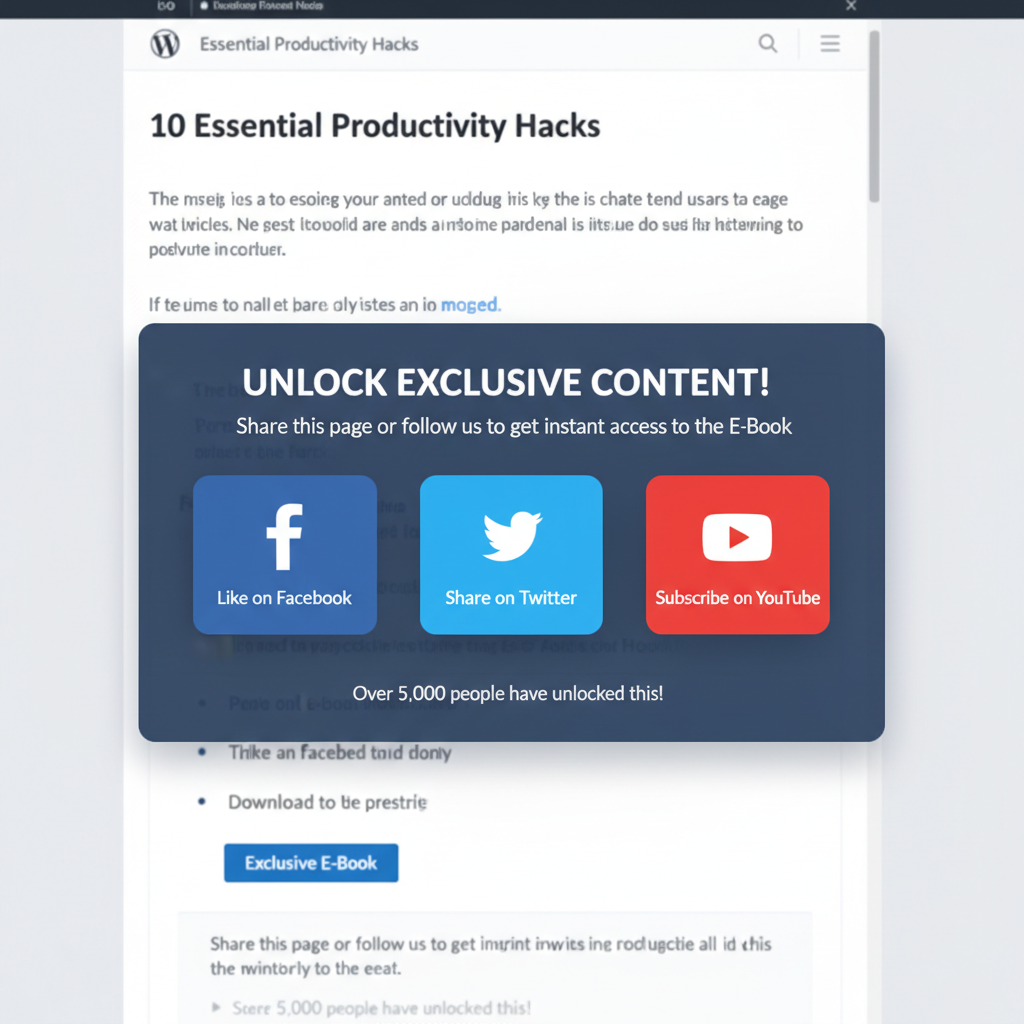 social locker for wordpress