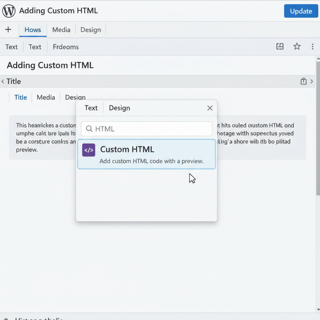 Adding HTML to WordPress