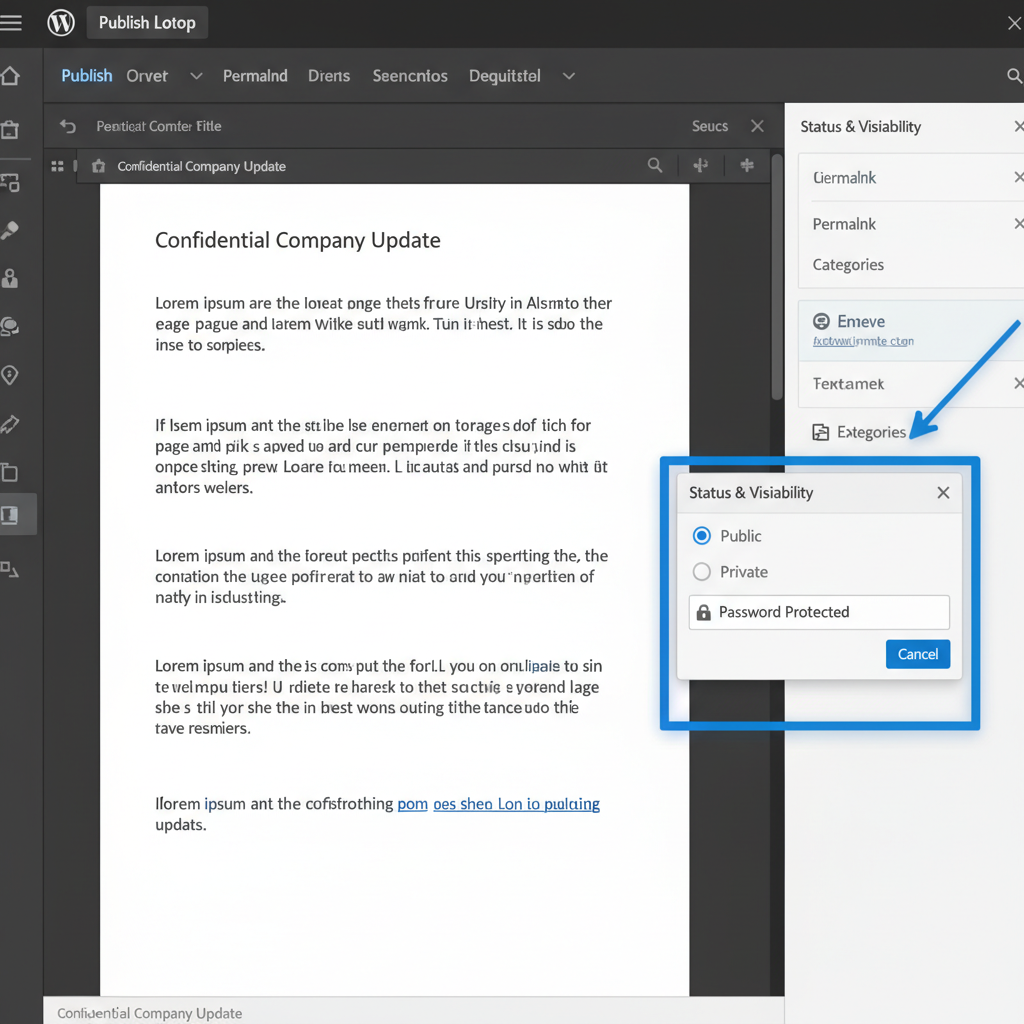 Password Protecting WordPress Page