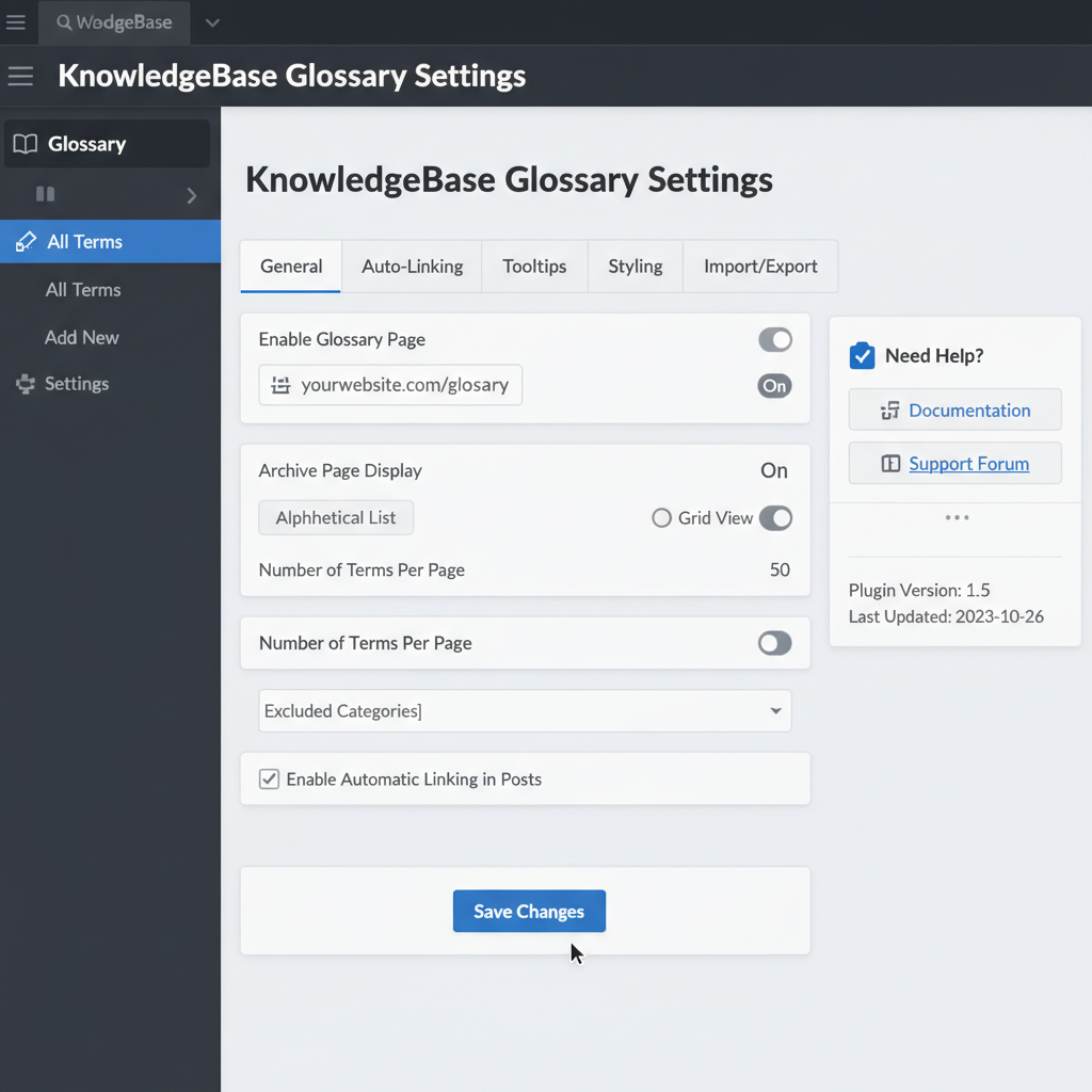 glossary wordpress plugin