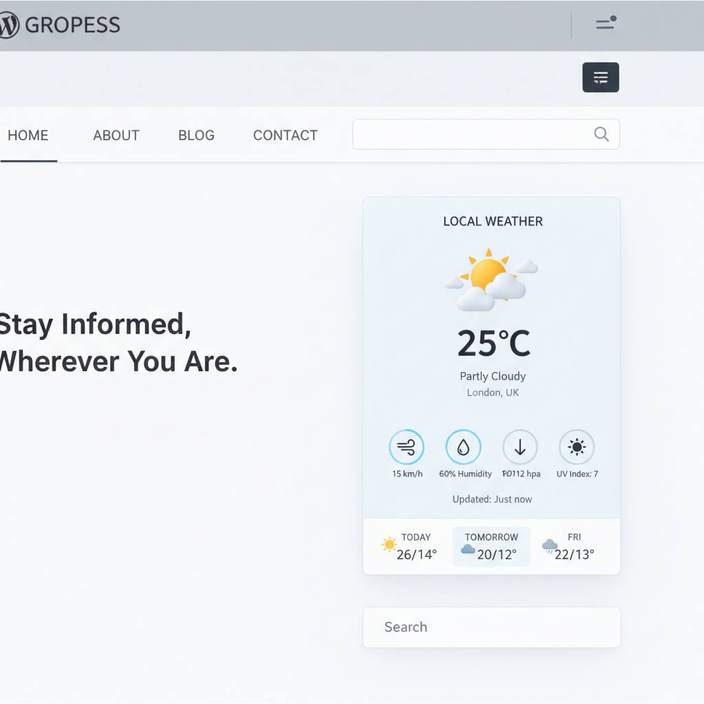 Weather Plugin for WordPress weather plugin for wordpress