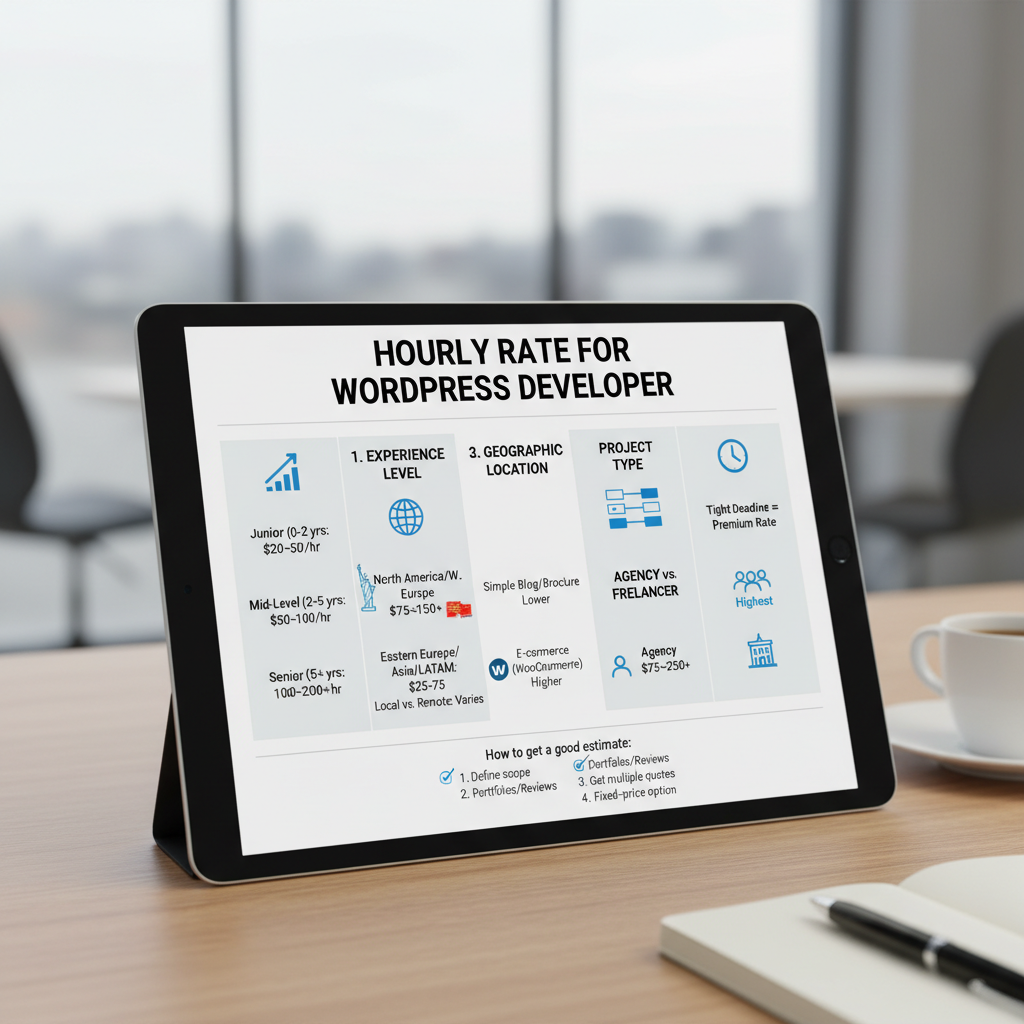 hourly rate for wordpress developer
