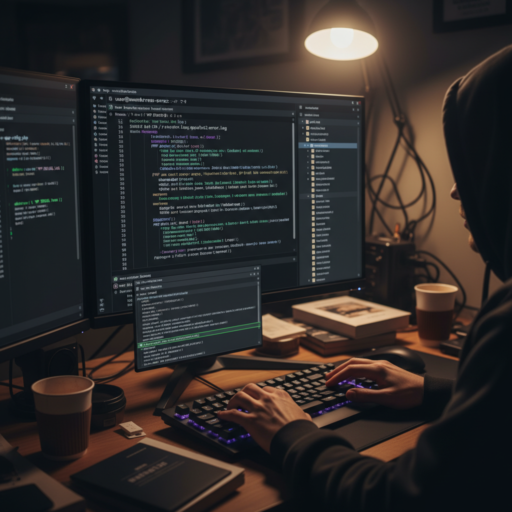 wordpress log location