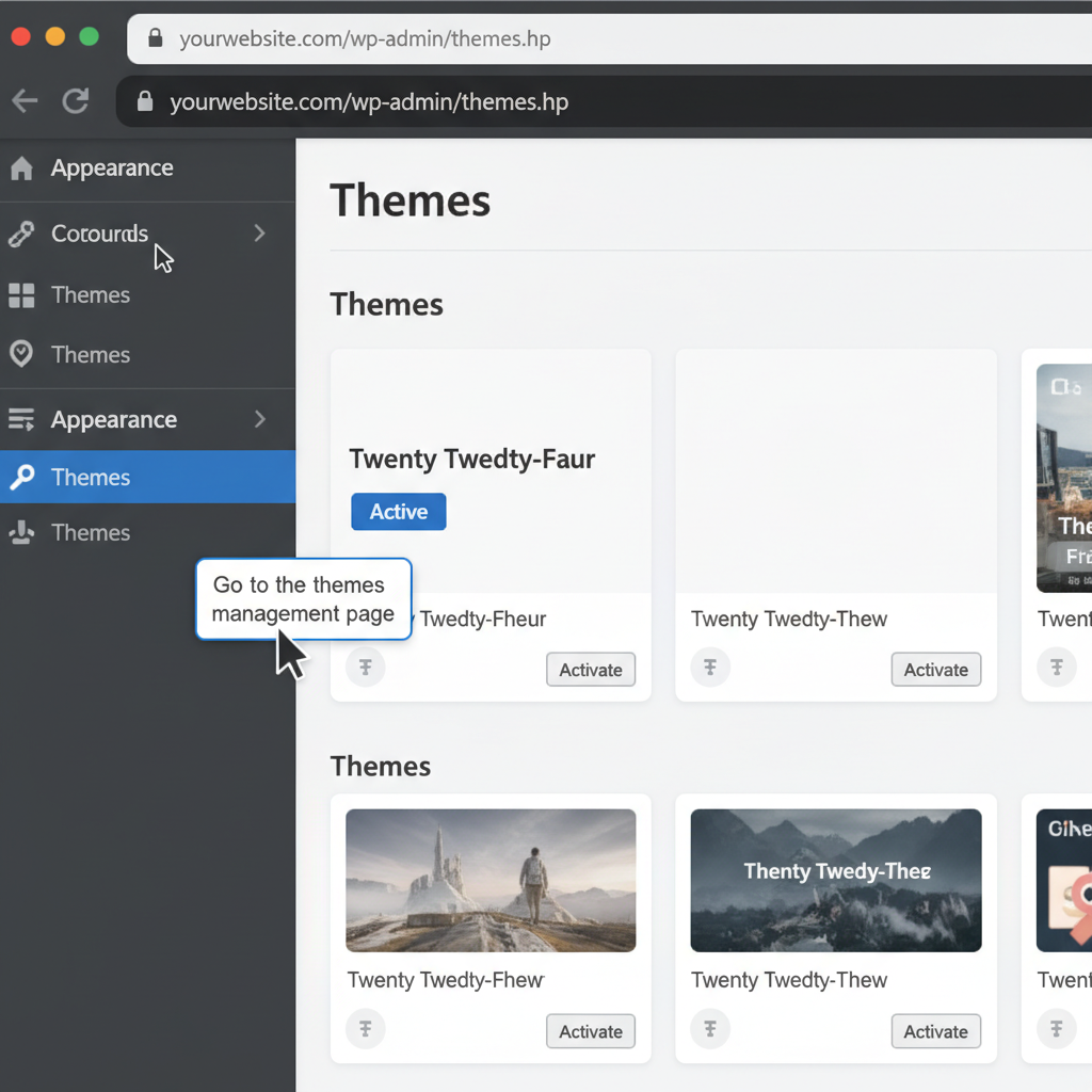 wordpress uninstall theme