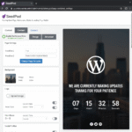 put wordpress into maintenance mode