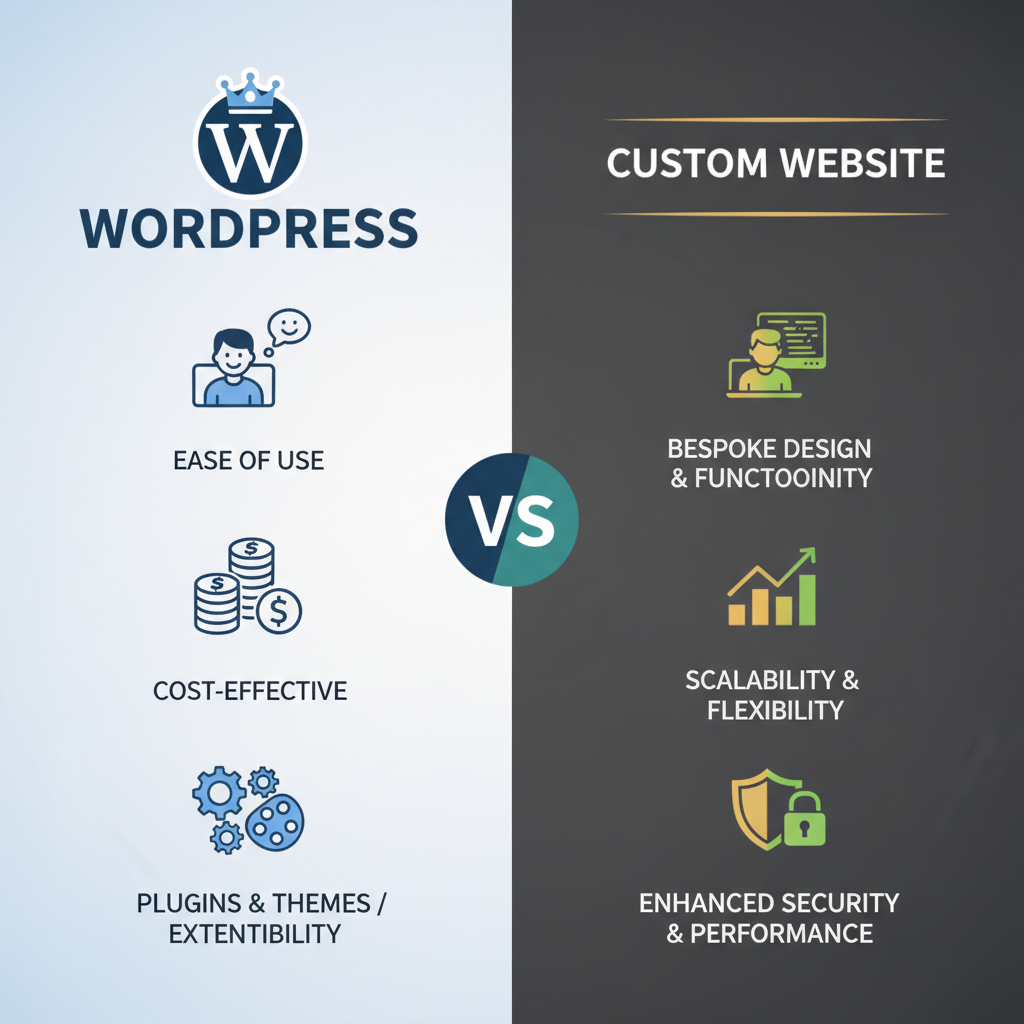 wordpress vs custom website