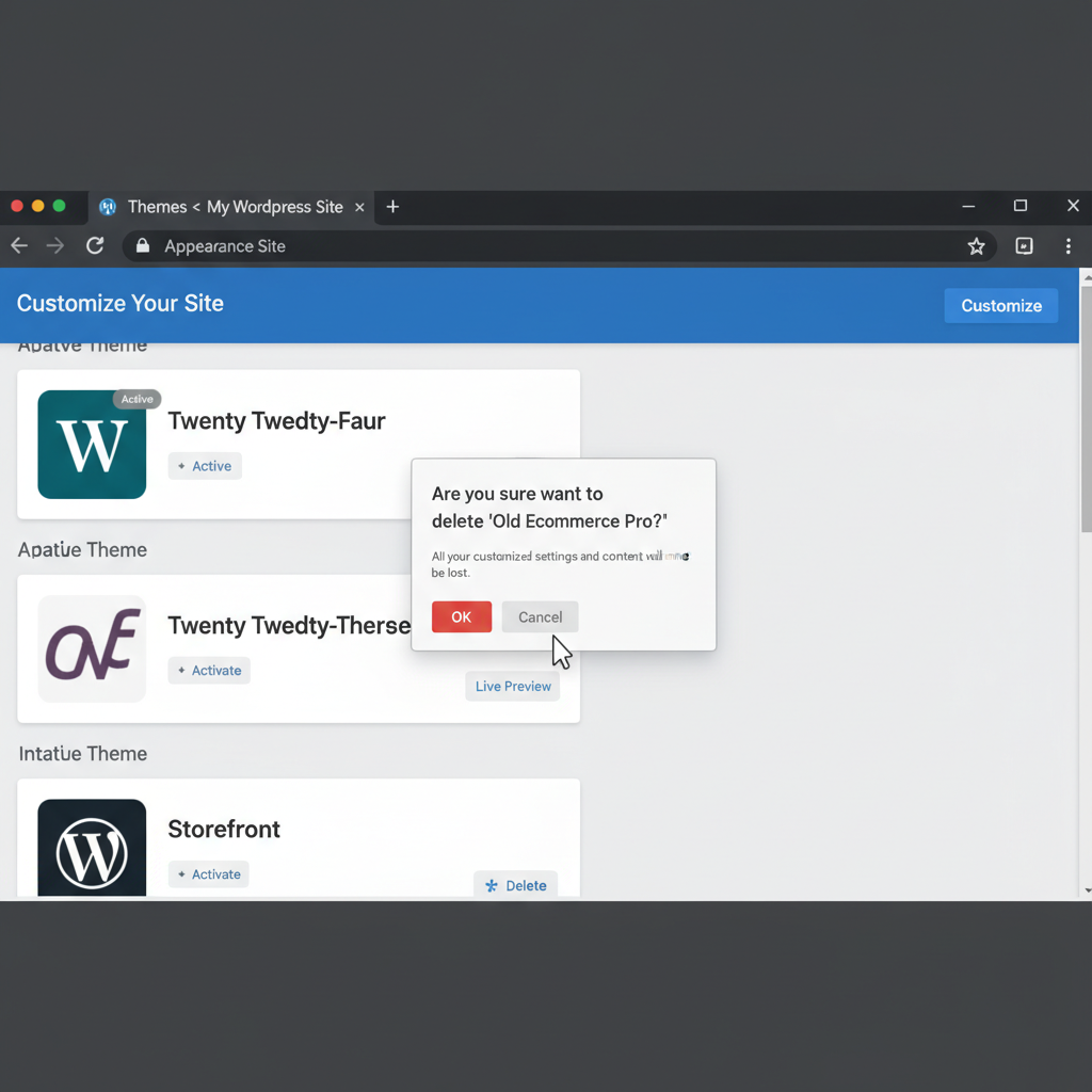 how to uninstall a wordpress theme