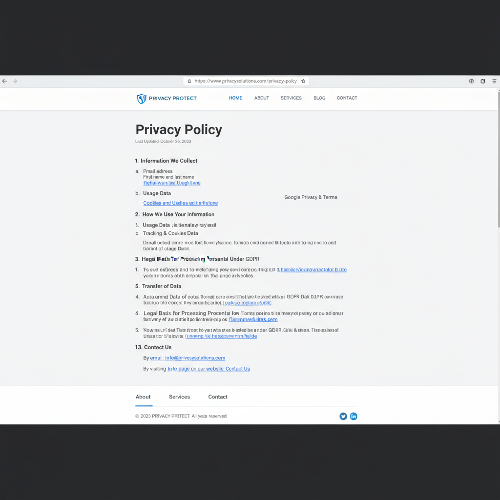Create Privacy Policy Page for WordPress