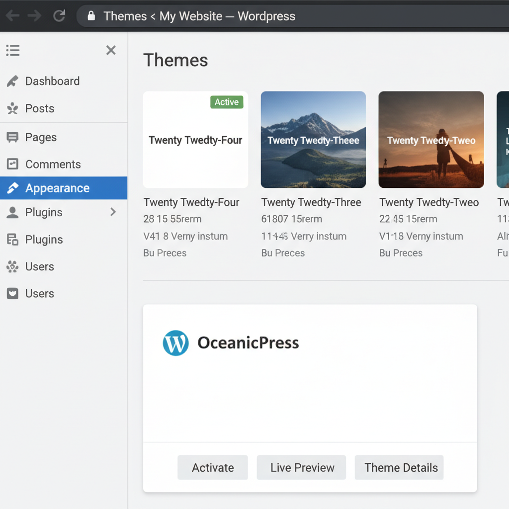 how to delete a wordpress theme