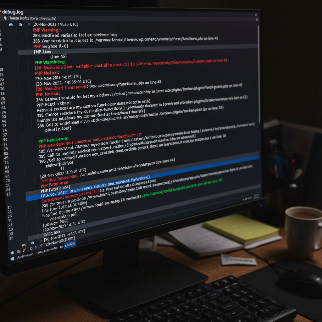 wordpress turn on debug
