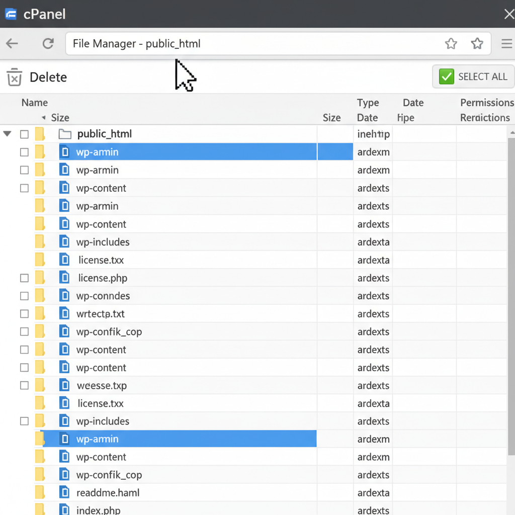 delete a wordpress site