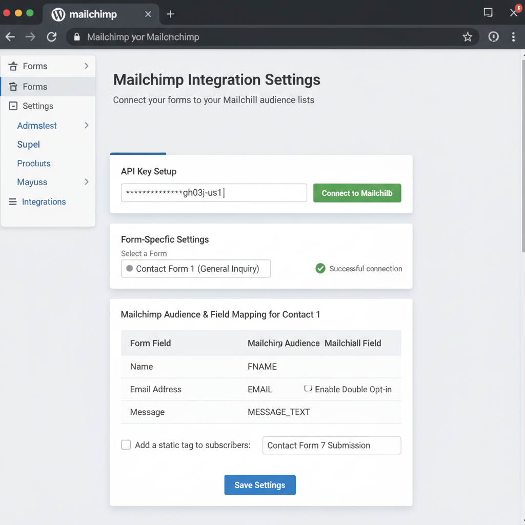 wordpress contact form mailchimp