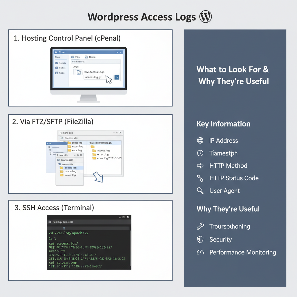 wordpress access logs