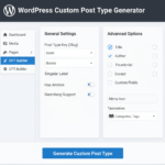 wordpress custom post type generator