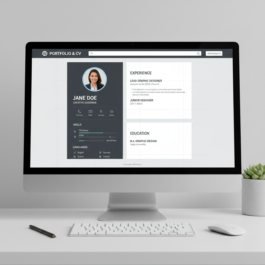 free resume wordpress theme