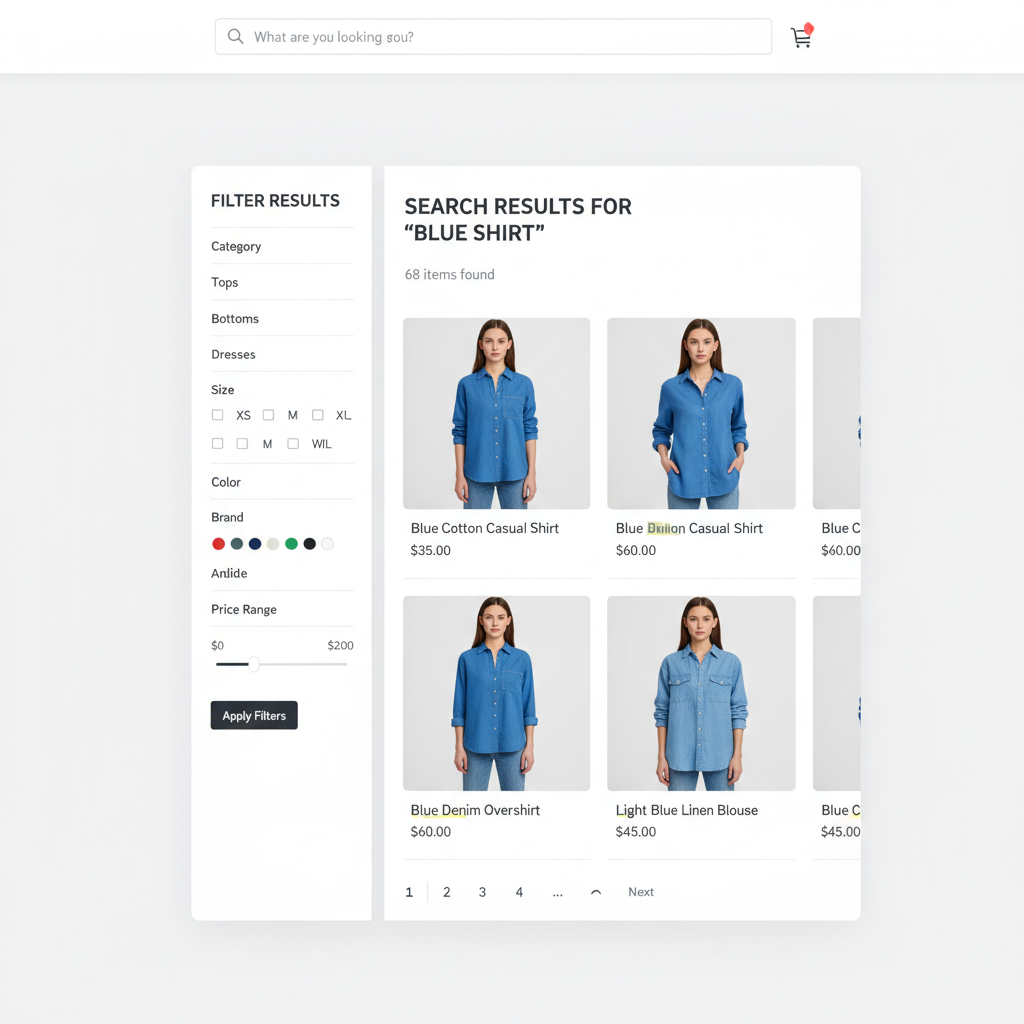 wordpress search on page