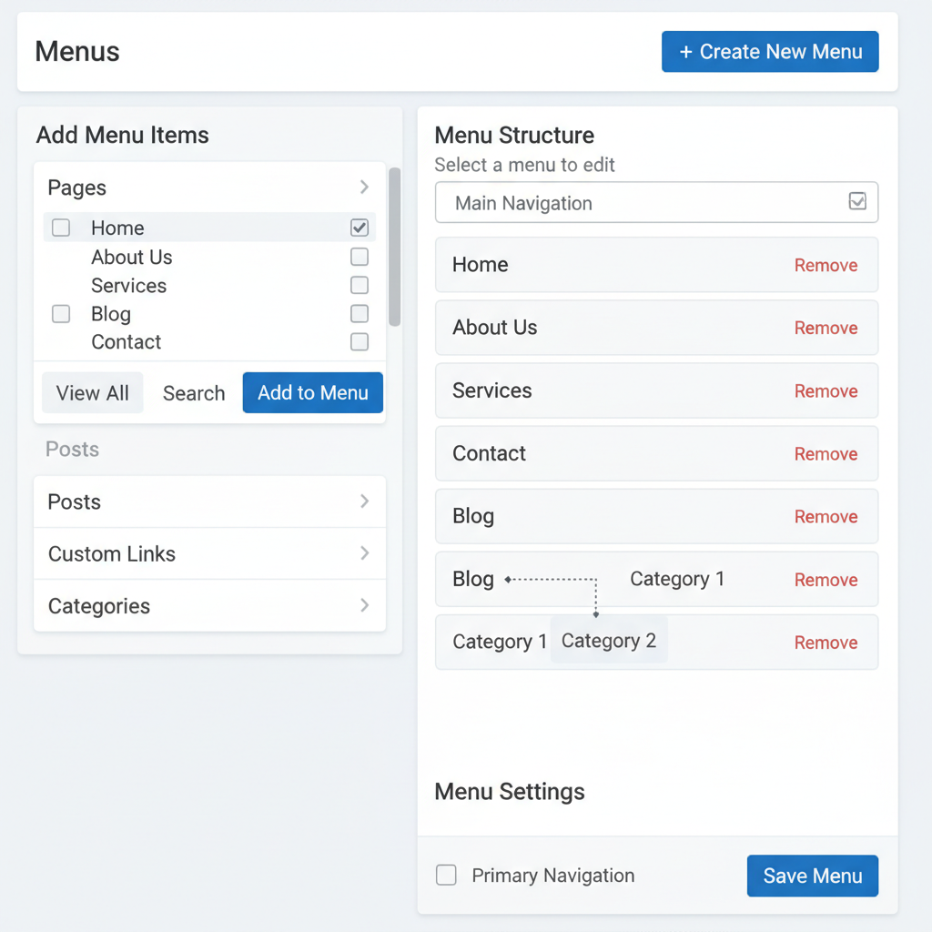 wordpress how to edit navigation bar
