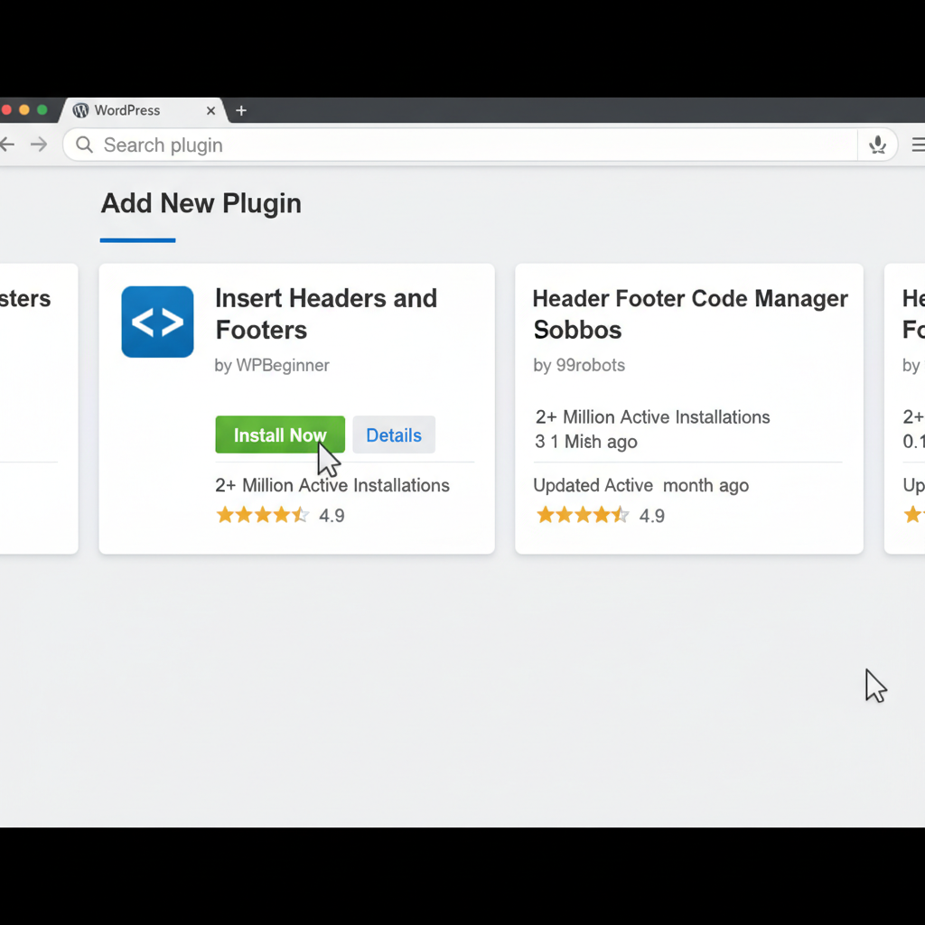 wordpress add script to header