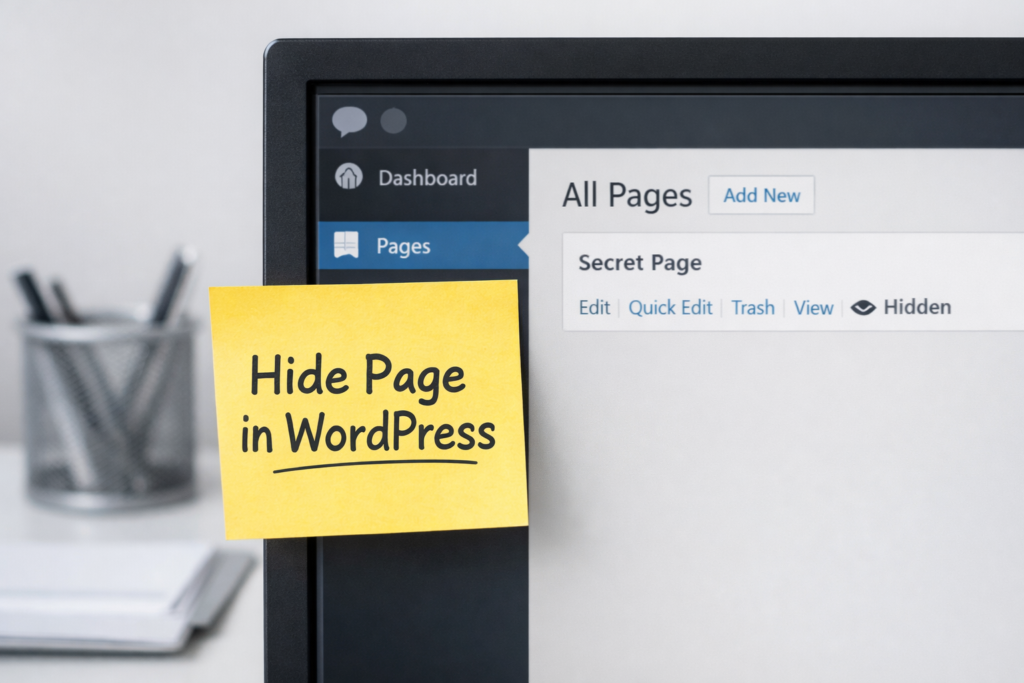 Hide page on WordPress