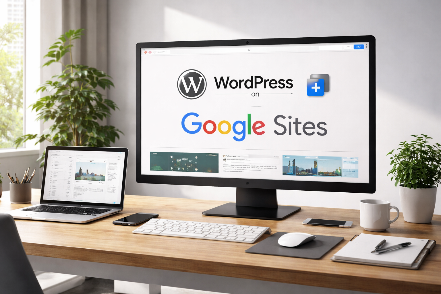 WordPress on Google Sites