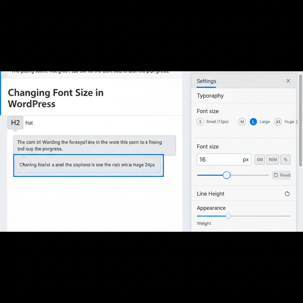 wordpress font size