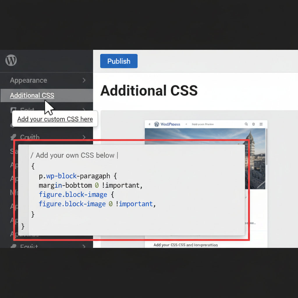 wordpress remove space between blocks