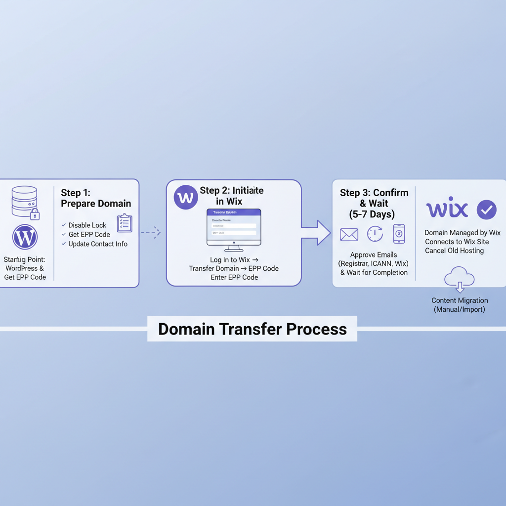 transfer domain from wordpress to wix