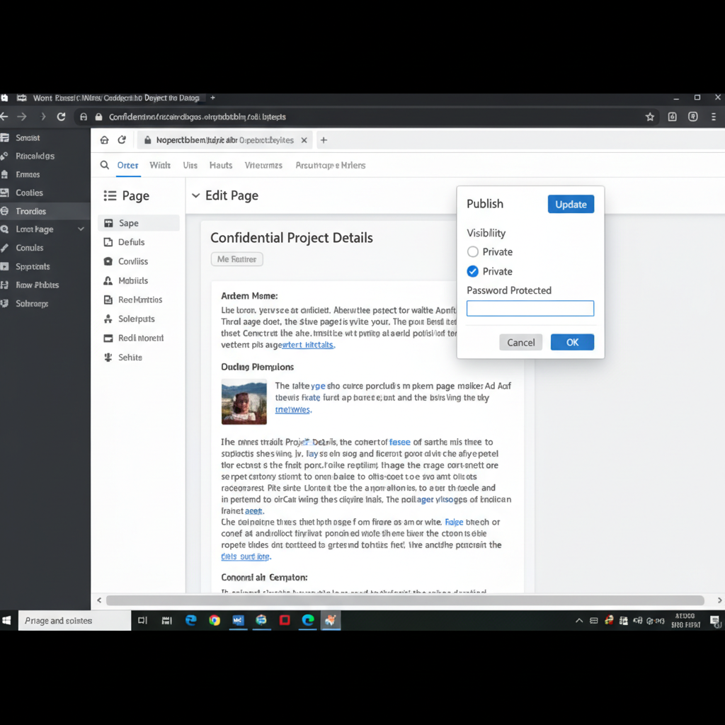 hide pages wordpress