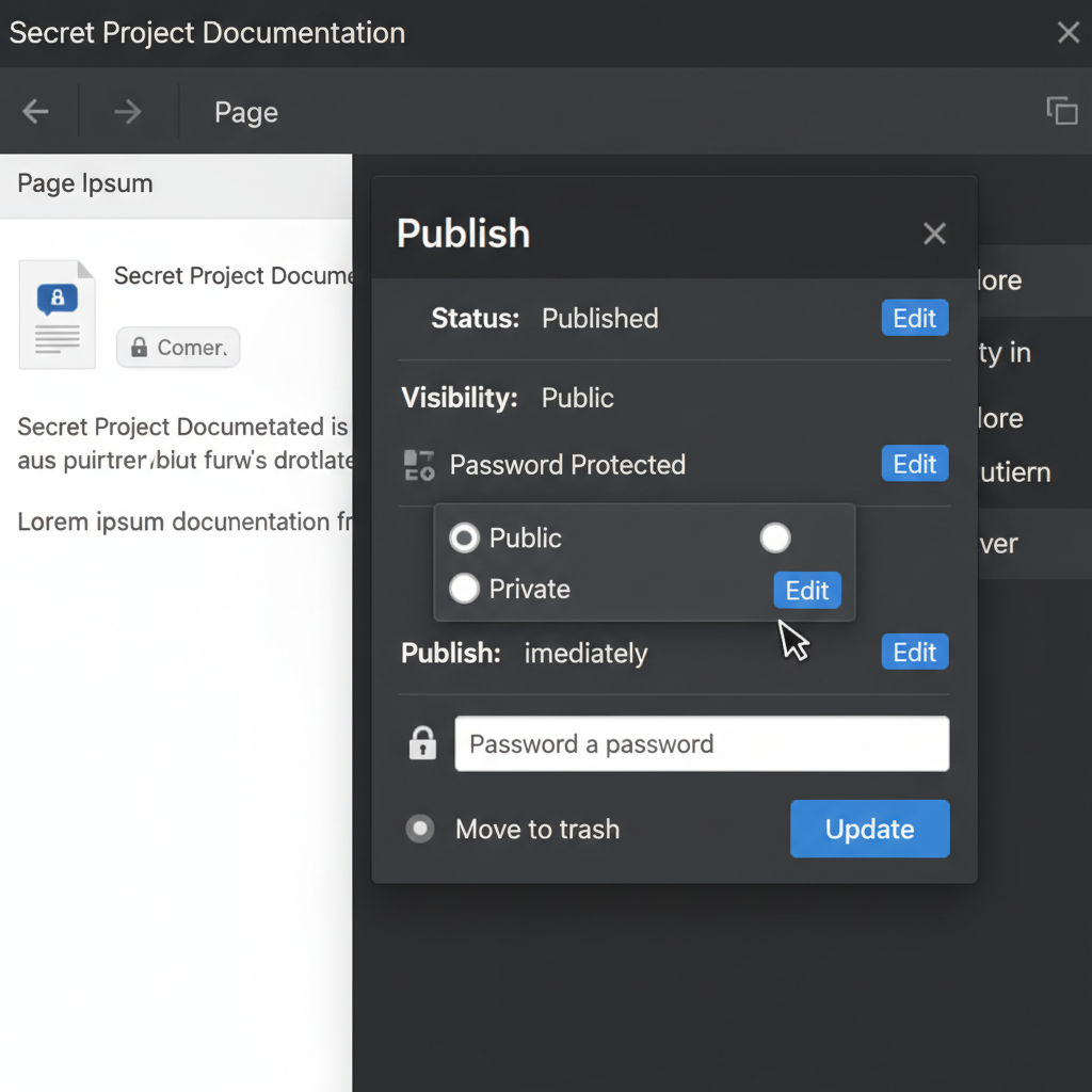 wordpress hide page