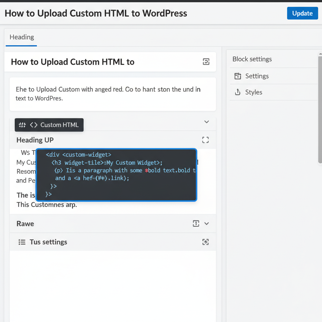 how to upload a html file to wordpress