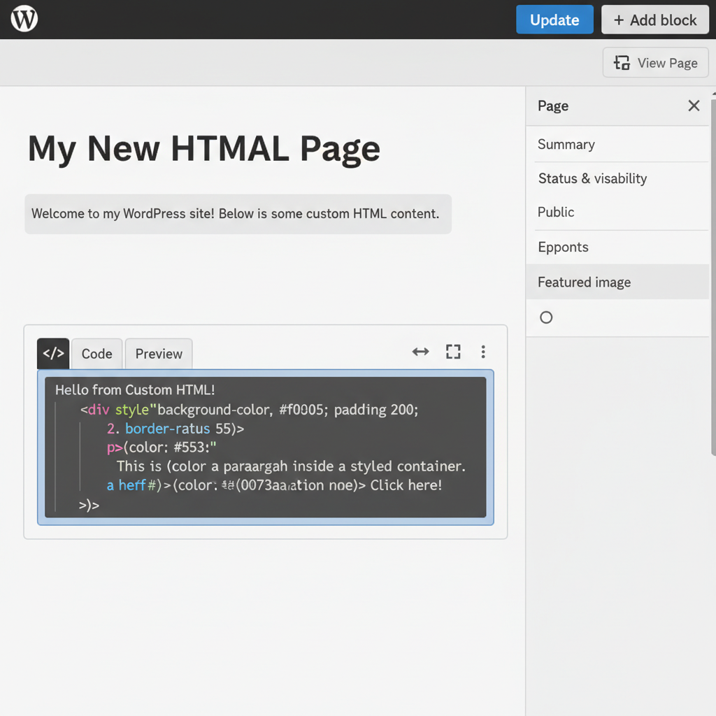 how to upload html files to wordpress