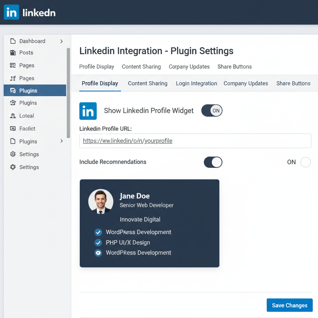 linkedin plugin wordpress
