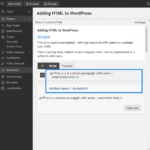 add html to wordpress