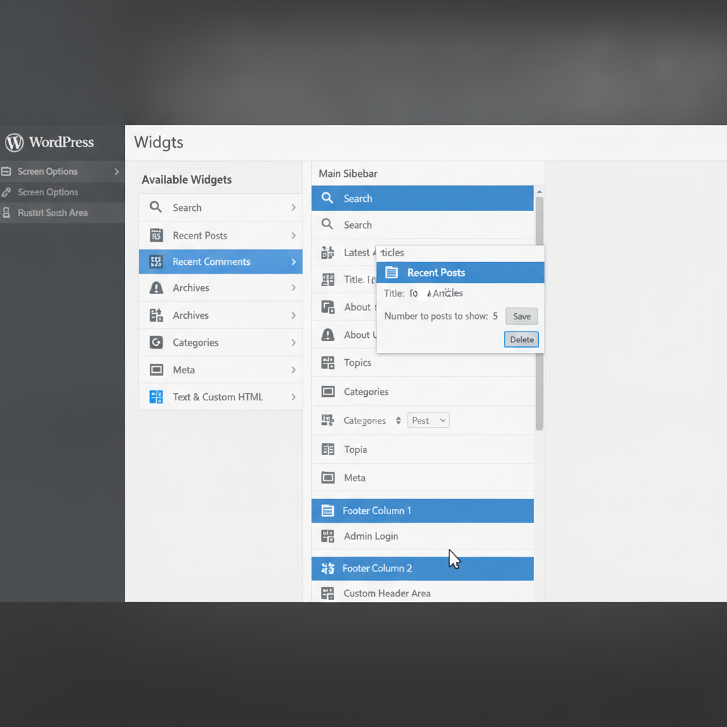 edit wordpress sidebar
