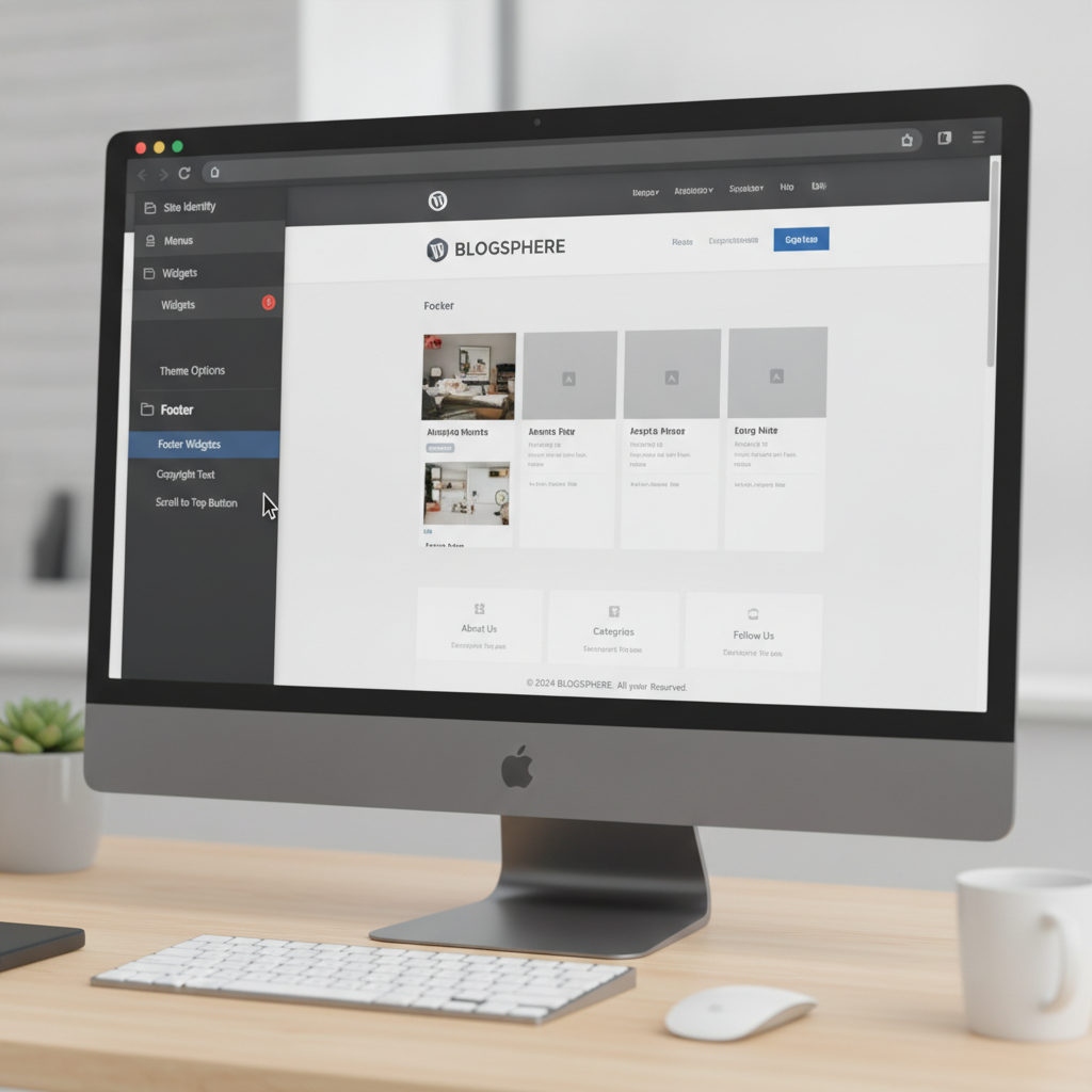 wordpress change footer