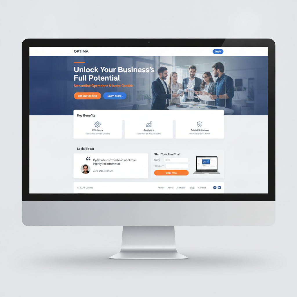 landing page in wordpress