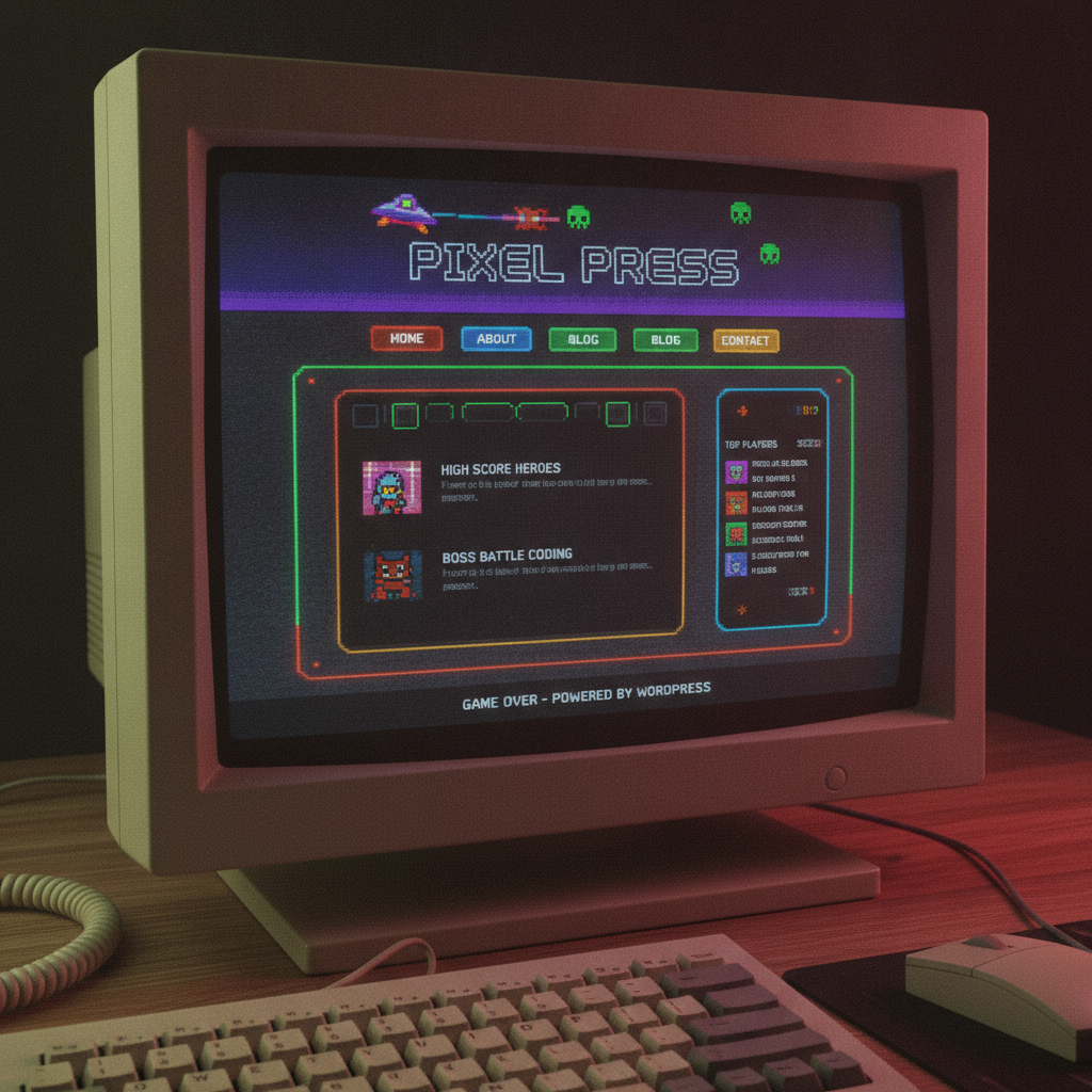retro wordpress theme