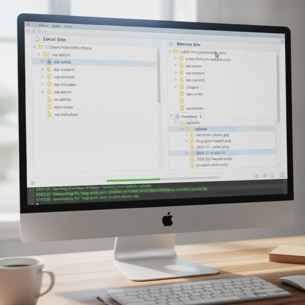 download wordpress media library